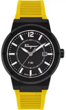 Salvatore Ferragamo F-80 Classic Black Dial Yellow Rubber Strap Watch for Men - SFHY01522