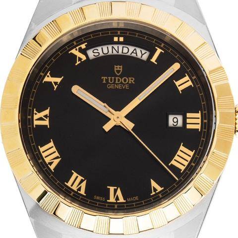 Tudor Royal Automatic Black Dial Two Tone Steel Strap Watch for Men - M28603-0003