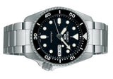 Seiko 5 Sports SKX Automatic Black Dial Silver Steel Strap Watch For Men - SRPK29K1