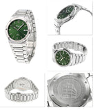 Salvatore Ferragamo F-80 Classic Green Dial Silver Steel Strap Watch for Men - SFDT02123