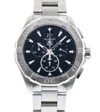 Tag Heuer Aquaracer Chronograph Black Dial Silver Steel Strap Watch for Men - CAY1110.BA0927