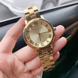 Michael Kors Norie Gold Dial Gold Steel Strap Watch for Women - MK3560