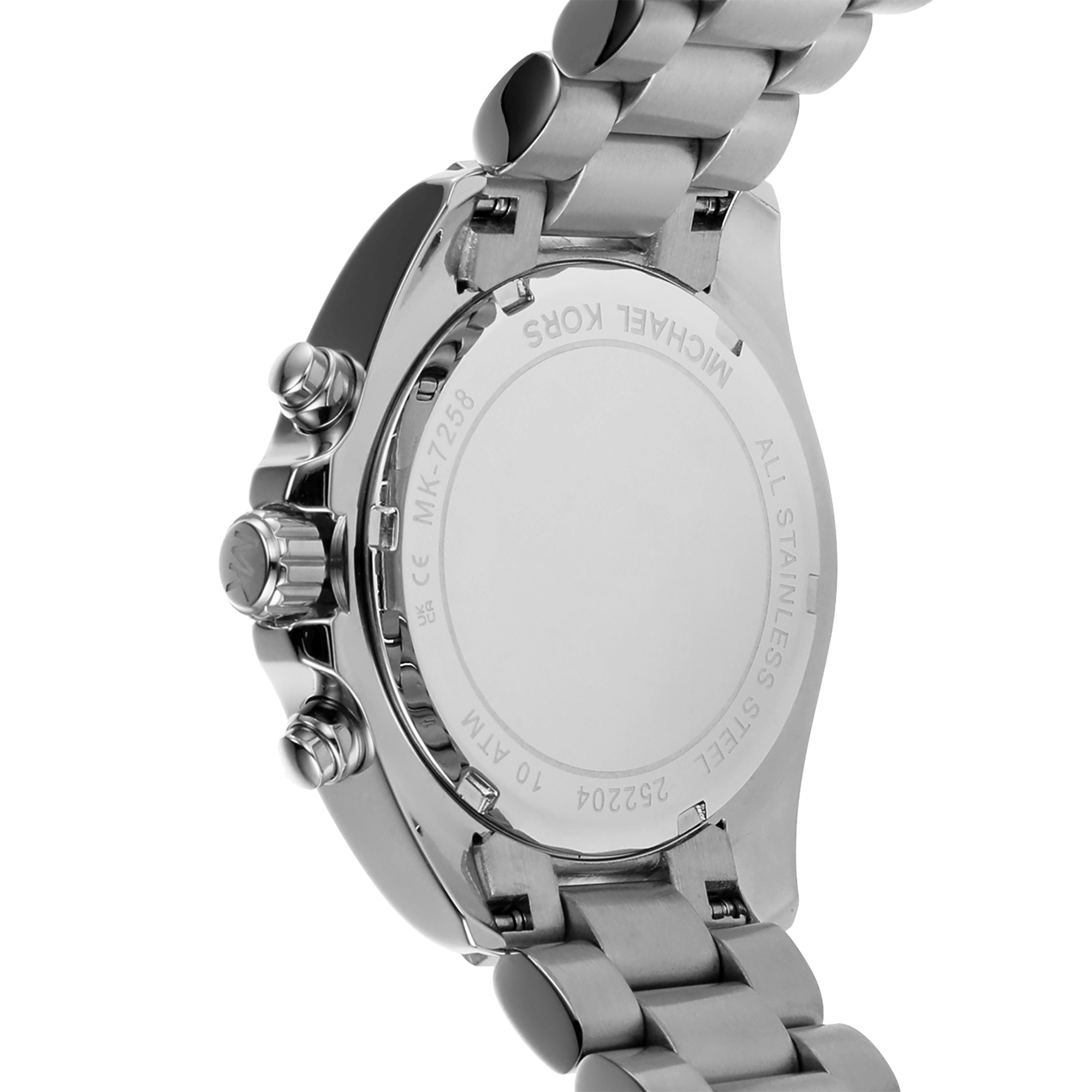 Michael Kors Bradshaw Chronograph White Dial Two Tone Steel Strap Watch For Women - MK7258