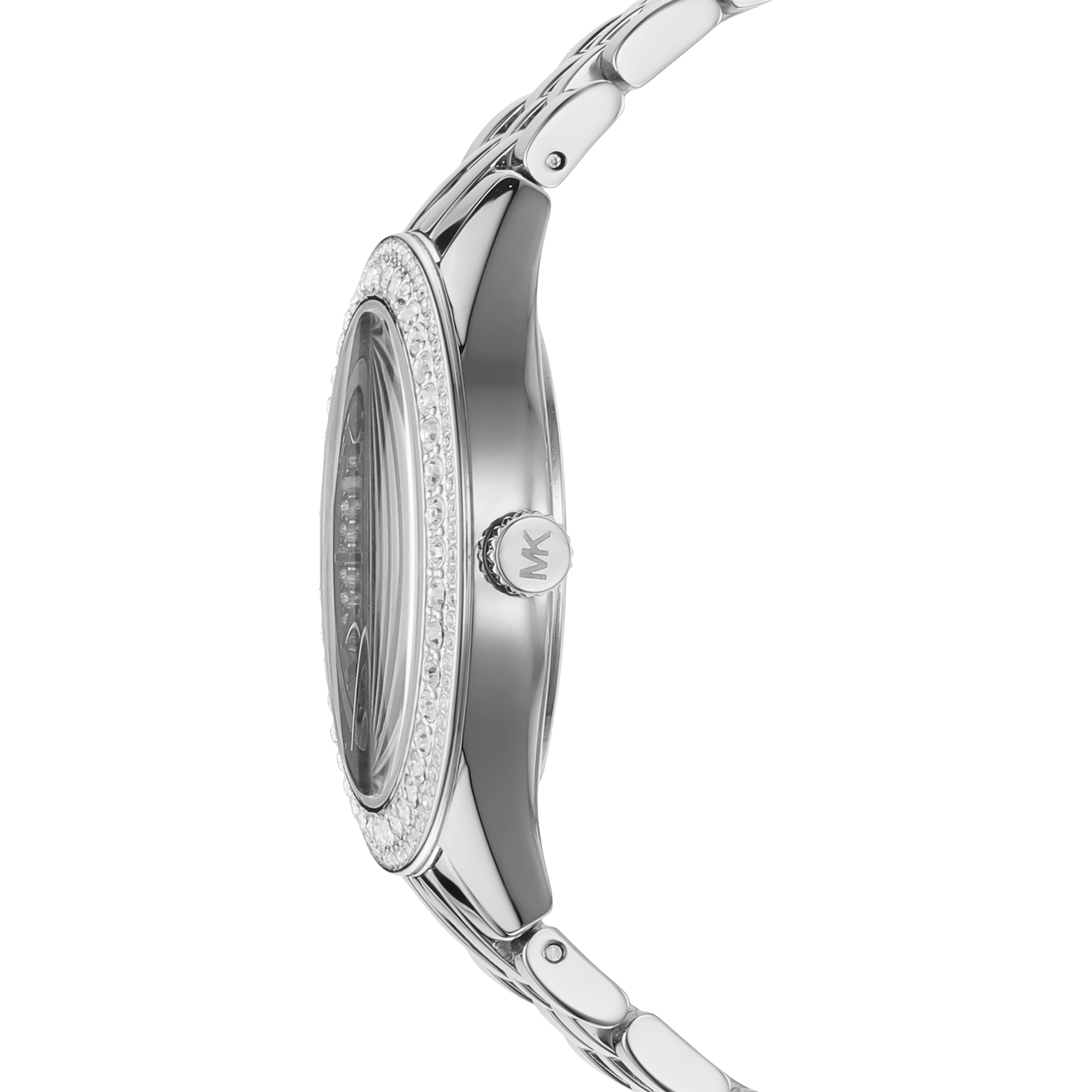 Michael Kors Harlowe Three-Hand Quartz Silver Dial Silver Steel Strap Watch For Women - MK4708