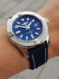 Breitling Avenger Automatic 43 Blue Dial Blue Nylon Strap Watch for Men - A17318101C1X1
