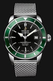 Breitling Superocean Heritage 42mm Chronograph Green Bezel Mens Watch - A1732136
