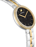 Swarovski Cosmopolitan Black Dial Two Tone Steel Strap Watch for Women - 5644072