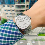 Tissot Le Locle Powermatic 80 Silver Dal Silver Steel Strap Watch For Men - T006.407.11.033.00