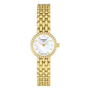 Tissot T-Lady Lovely Mother of Pearl Dial Gold Steel Strap Watch For Women - T058.009.63.116.00