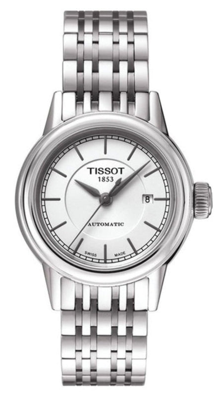 Tissot T Classic Carson Automatic White Dial Silver Steel Strap Watch For Women - T085.207.11.011.00