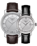 Tissot T Classic Bridgeport Silver Dial Brown Leather Strap Watch For Men - T097.410.16.038.00