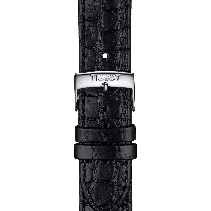 Tissot Everytime Medium Black Dial Black Leather Strap Watch For Men - T109.410.16.053.00