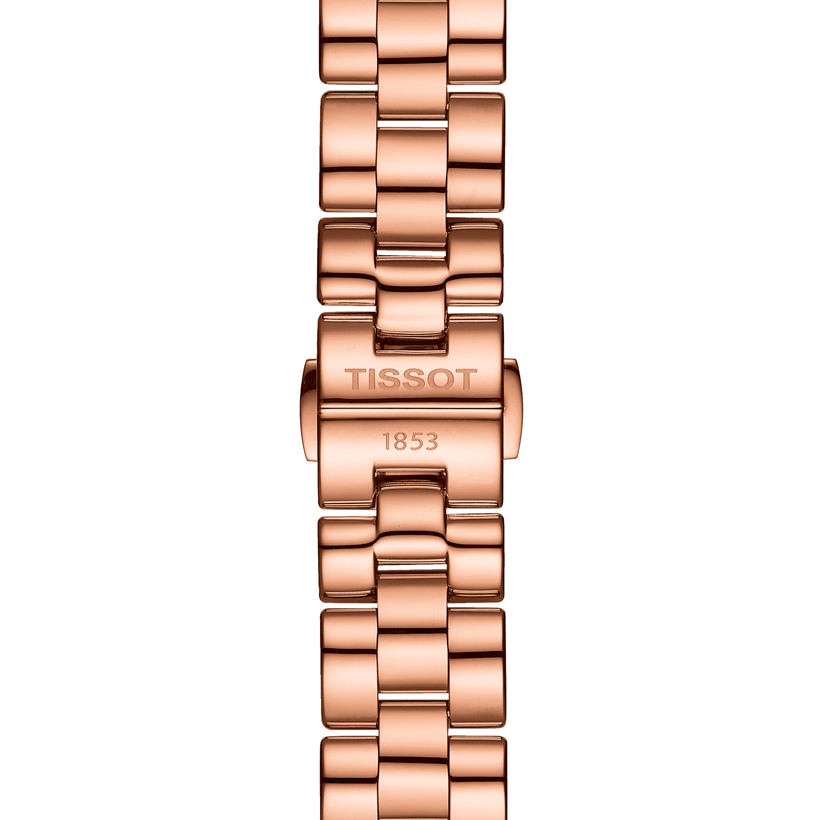 Tissot T Wave Rose Gold Dial Rose Gold Steel Strap Watch For Women - T112.210.33.456.00