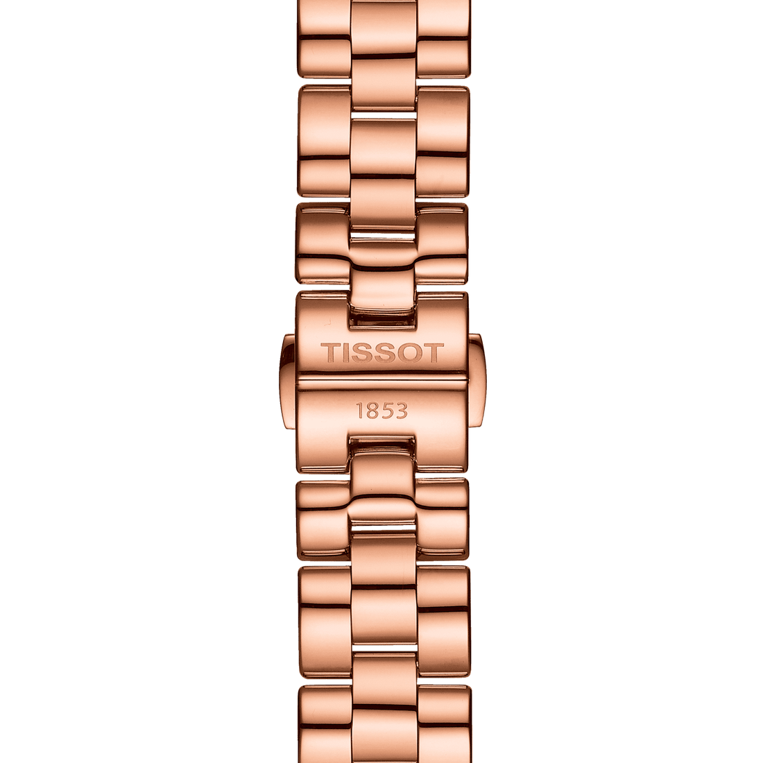 Tissot T Wave Rose Gold Dial Rose Gold Steel Strap Watch For Women - T112.210.33.456.00