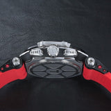 Tissot T Race Chronograph Black Dial Red Silicone Strap Watch For Men - T115.417.27.051.00