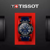 Tissot T Race Chronograph Blue Dial Blue Silicone Strap Watch For Men - T115.417.37.041.00