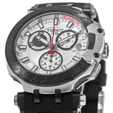 Tissot T Race Chronograph White Dial Black Silicone Strap Watch For Men - T115.417.27.011.00