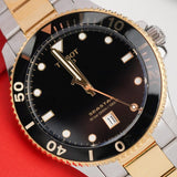 Tissot Seastar 1000 Black Dial Two Tone Steel Strap Watch For Men - T120.410.22.051.00