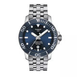 Tissot T Sport Seastar 1000 Powermatic Silicium Blue Dial Silver Steel Strap Watch For Men - T120.407.11.041.01
