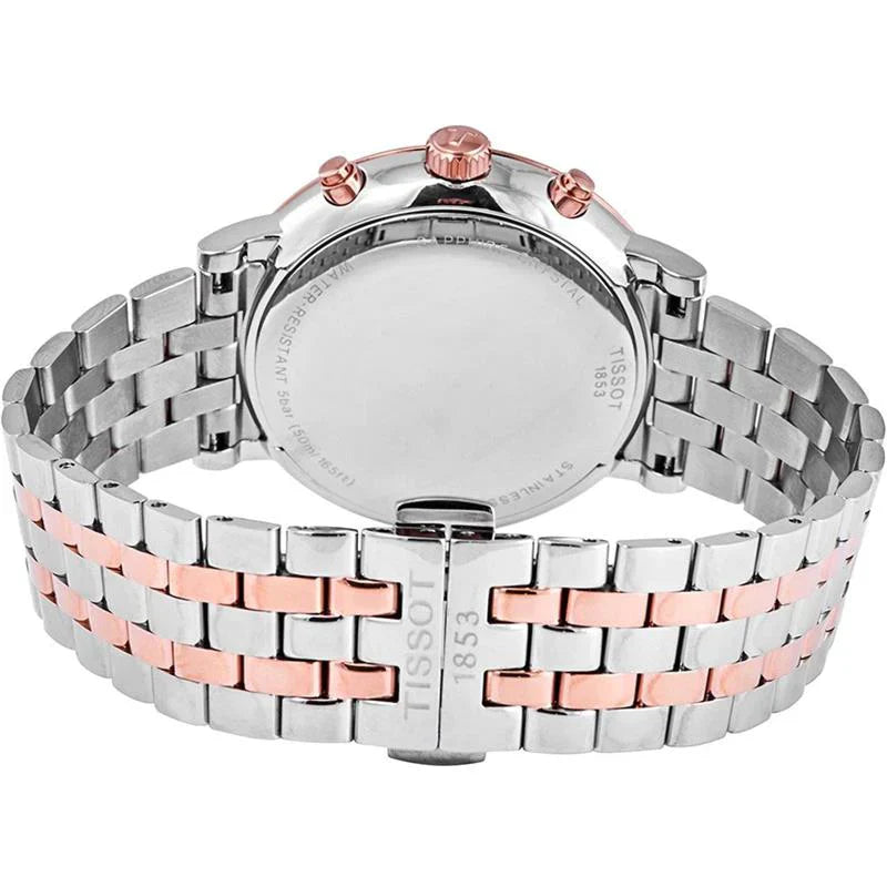 Tissot Carson Premium Chronograph White Dial Two Tone Steel Strap Watch For Men - T122.417.22.011.00