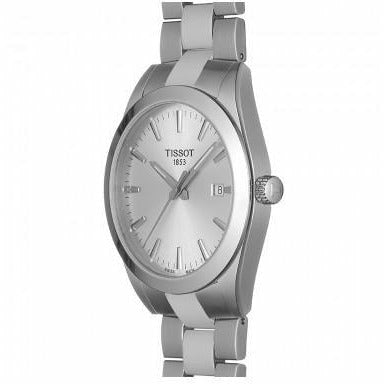 Tissot Gentleman Silver Dial Silver Steel Strap Watch For Men - T127.410.11.031.00