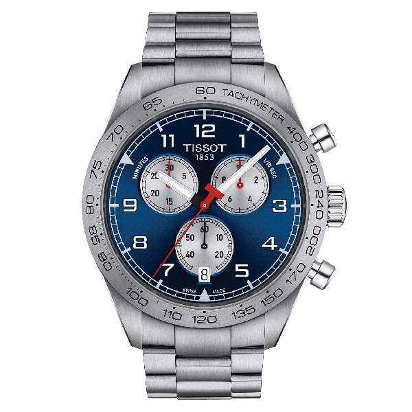 Tissot PRS 516 Chronograph Blue Dial Blue Steel Strap Watch for Men - T131.617.11.042.00