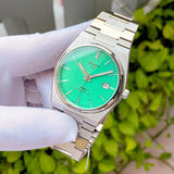 Tissot PRX Powermatic 80 Automatic Mint Green Dial Silver Steel Strap Watch for Men - T137.407.11.091.01