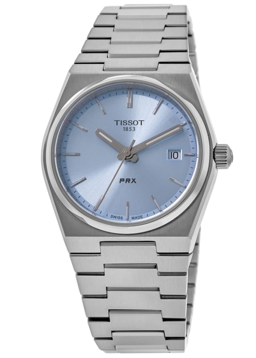 Tissot PRX Light Blue Dial Silver Steel Strap Watch For Women - T137.210.11.351.00