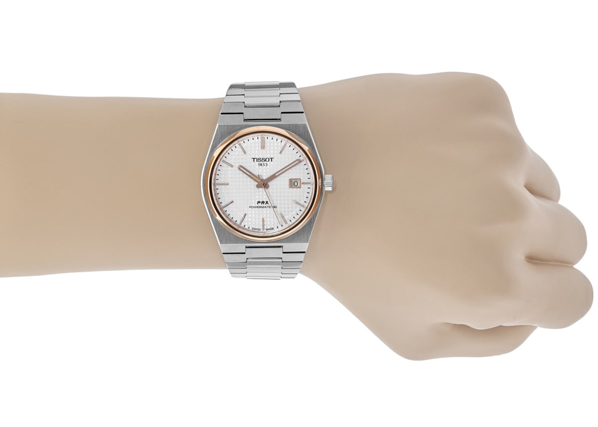 Tissot PRX Powermatic 80 Silver Dial Silver Steel Strap Watch For Men - T137.407.21.031.00