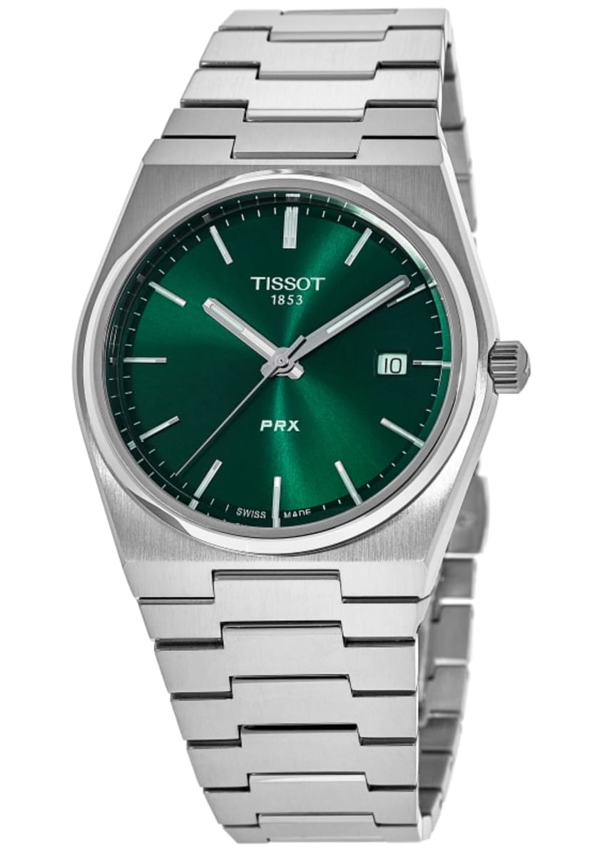 Tissot PRX Green Dial Silver Steel Strap Watch For Men - T137.410.11.091.00