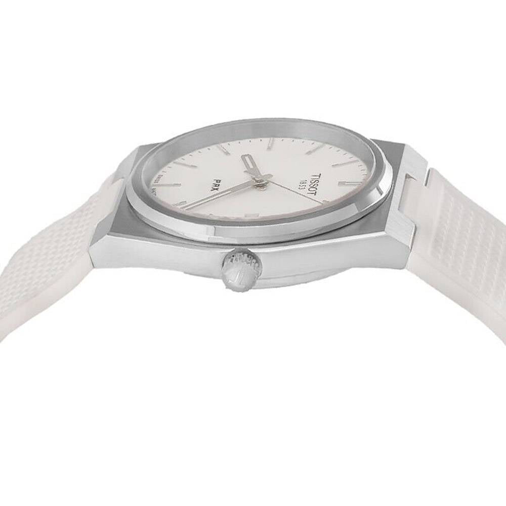 Tissot PRX 40 White Dial White Rubber Strap Watch For Men - T137.410.17.011.00