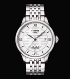 Tissot Le Locle Double Happiness Automatic Silver Dial Silver Steel Strap Watch For Men - T41.1.833.50