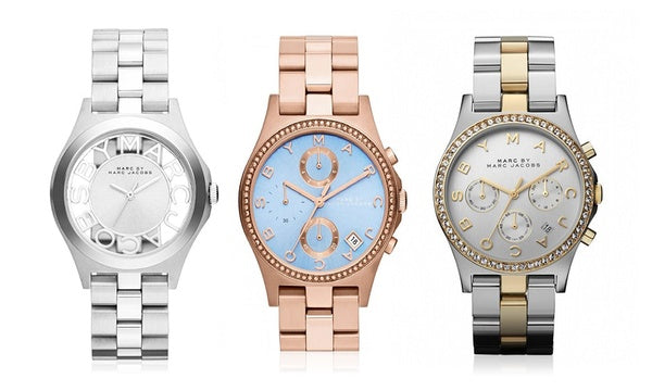 Marc Jacobs Henry White Dial Silver Steel Strap Watch for Women - MBM3291