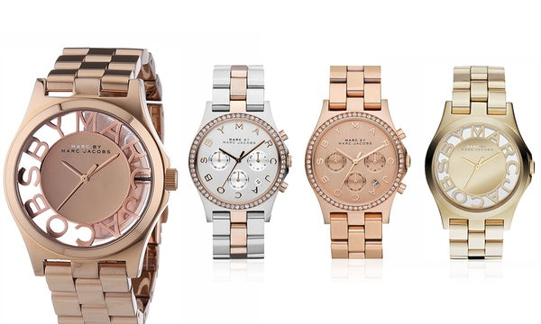 Marc Jacobs Henry Rose Gold Dial Rose Gold Steel Strap Watch for Women - MBM3207