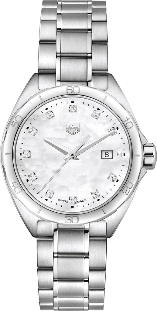 Tag Heuer Formula 1 Diamonds Mother Of Pearl White Dial Silver Steel Strap Watch for Women - WBJ1419.BA0664