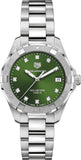 Tag Heuer Aquaracer Diamonds Emerald Green Dial Watch for Women - WBD1316.BA0740