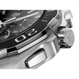 Tag Heuer Aquaracer Calibre 16 Day-Date Black Dial Silver Steel Strap Watch for Men - CAY211A.BA0927