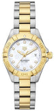 Tag Heuer Aquaracer Diamonds Mother of Pearl Dial Two Tone Steel Strap Watch for Men - WBD1422.BB0321