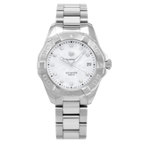 Tag Heuer Aquaracer Diamonds Mother of Pearl Dial Silver Steel Strap Watch for Women - WBD131B.BA0748