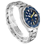 Tag Heuer Aquaracer Caliber 5 Match Timer Shinji Kagawa Edition Blue Dial Silver Steel Strap Watch for Men - WAY201H.BA0927