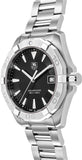 Tag Heuer Aquaracer Quartz Black Dial Silver Steel Strap Watch for Men - WAY1110.BA0928