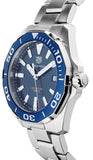 Tag Heuer Aquaracer Blue Dial Quartz Silver Steel Strap Watch for Men - WAY111C.BA0928
