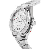 Tag Heuer Aquaracer Chronograph White Dial Silver Steel Strap Watch for Men - WAY111Y.BA0928
