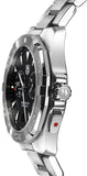 Tag Heuer Aquaracer Quartz Black Dial Silver Steel Strap Watch for Men - WAY111Z.BA0928