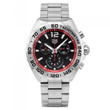 Tag Heuer Formula 1 Chronograph Black Dial Silver Steel Strap Watch for Men - CAZ101Y.BA0842