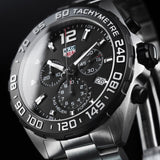 Tag Heuer Formula 1 Chronograph Black Dial Silver Steel Strap Watch for Men - CAZ1010.BA0842
