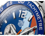 Tag Heuer Formula 1 Gulf Edition Blue Dial Blue Leather Strap Watch for Men - CAZ101N.FC8243