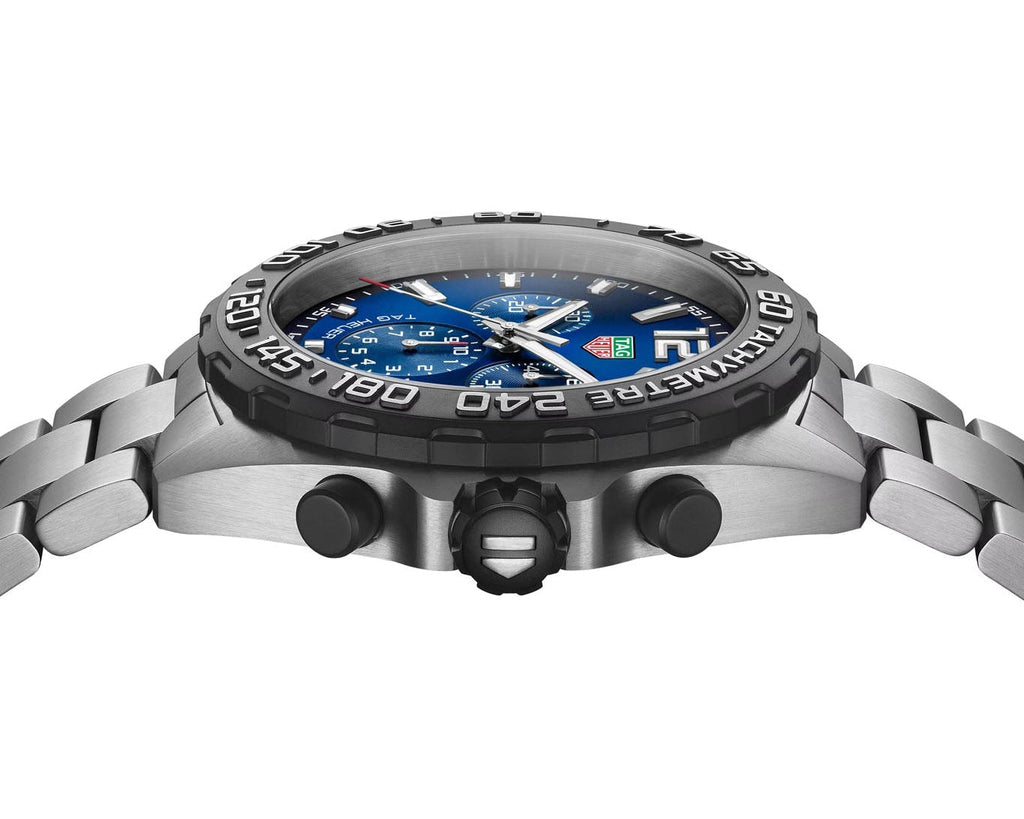 Tag Heuer Formula 1 Chronograph Blue Dial Silver Steel Strap Watch for Men - CAZ101AV.BA0842