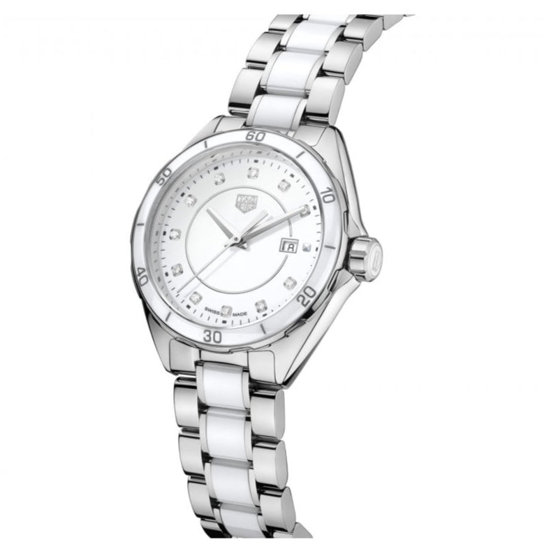 Tag Heuer Formula 1 Diamonds White Dial Two Tone Steel Strap Watch for Women - WBJ141AD.BA0974
