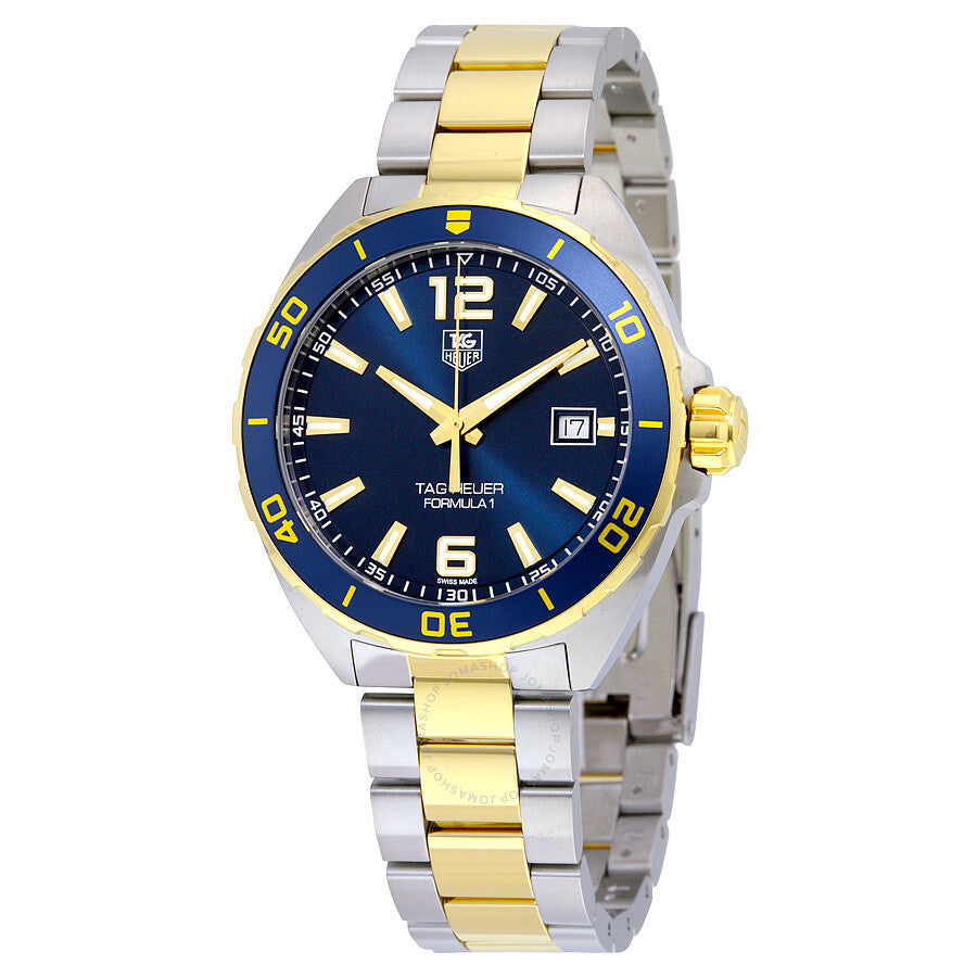 Tag Heuer Formula 1 Analog Blue Dial Two Tone Steel Strap Watch for Men - WAZ1120.BB0879
